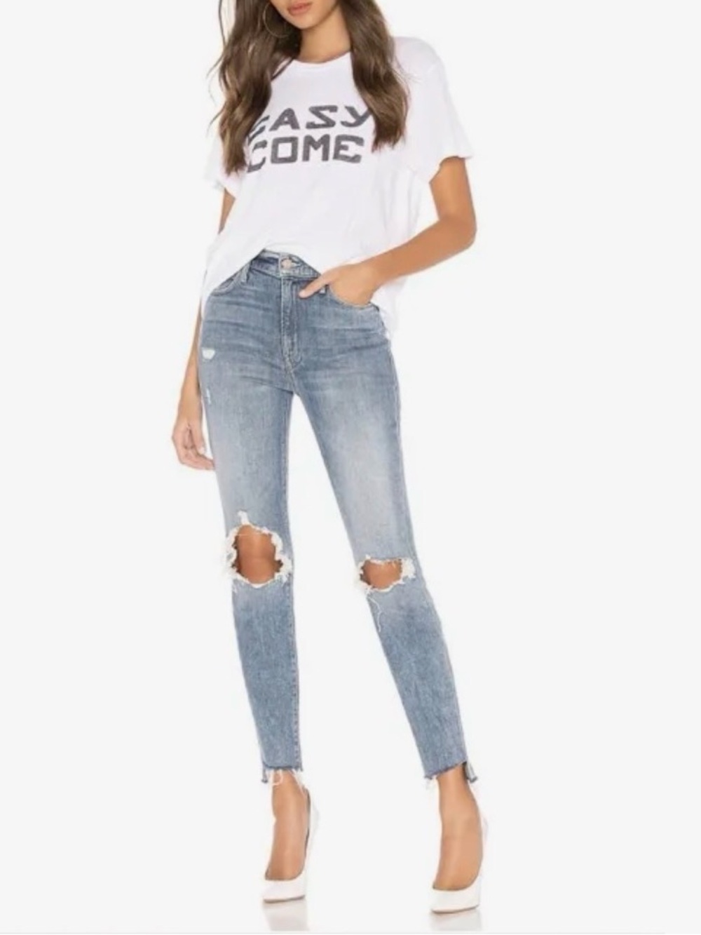 NWT MOTHER The Stunner Ankle Step Fray Size 26